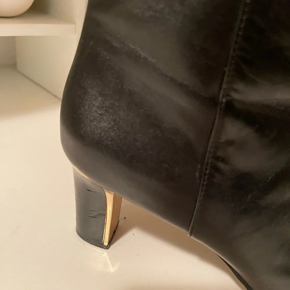 Anne Klein gorgeous boots with gold design heels - Picture 13 of 15
